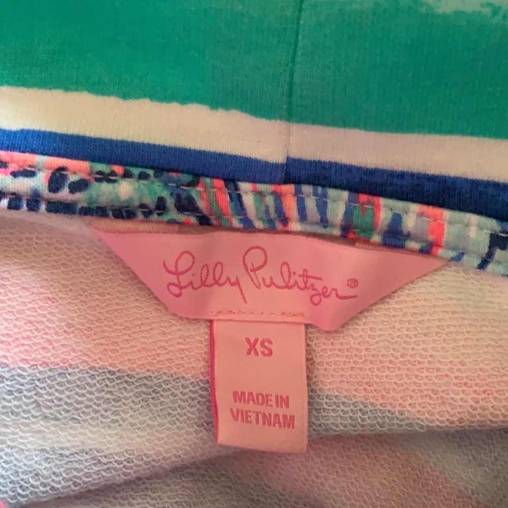 Lilly Pulitzer Sandy Shell Stripe Popover Jacket Pullover XS RARE HTF GORGEOUS - Picture 4 of 8